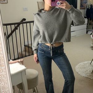 Grey Sweater with Hood